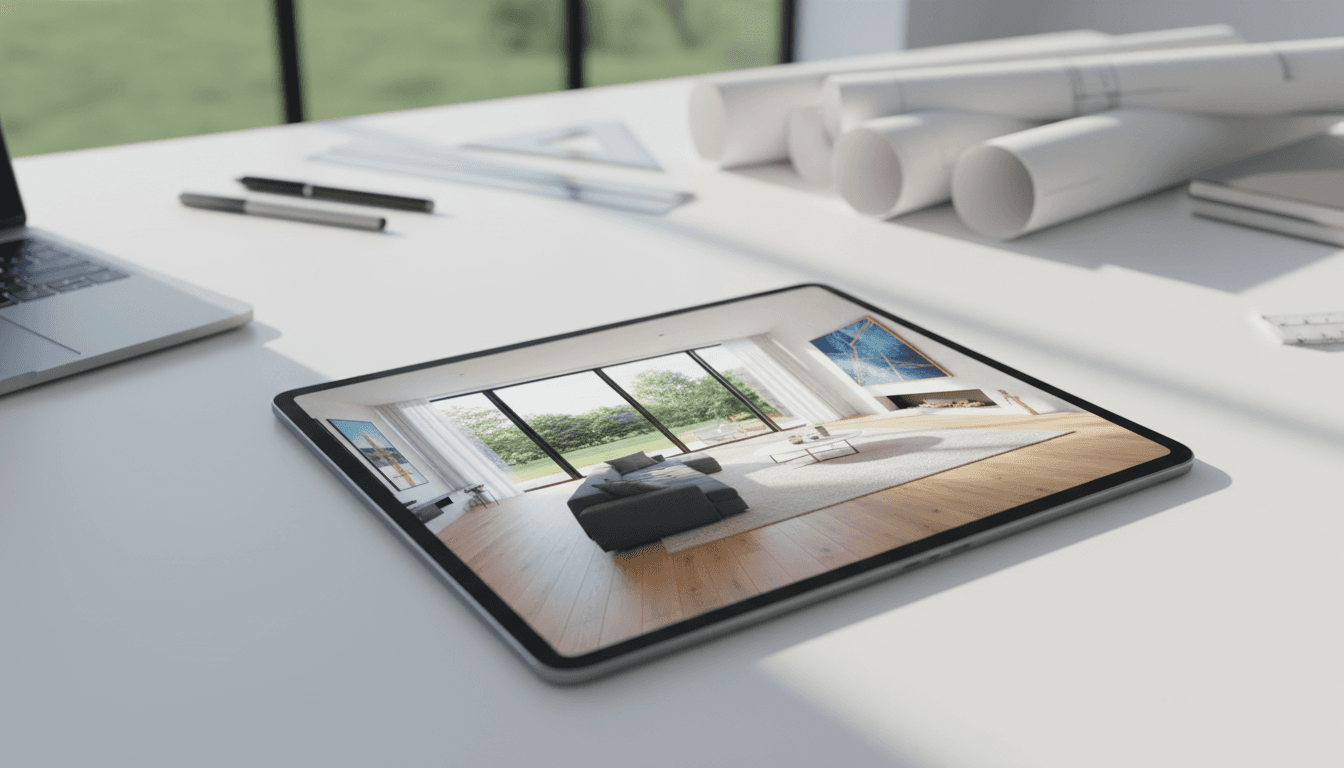 Espacio de trabajo de 3D Studio Diseño y Arquitectura con equipos de diseño