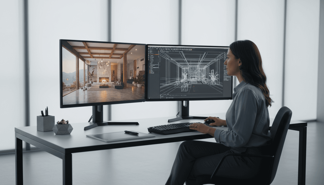 Espacio de trabajo para renderizado 3D y modelado